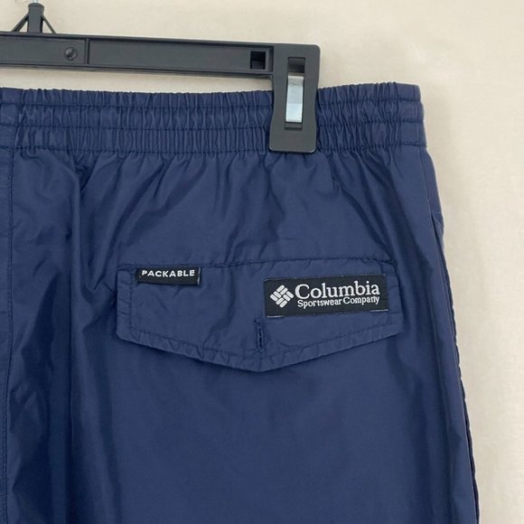 Columbia Packable Nylon Cargo Pants Sportswear Men Size Medium Navy Blue - Picture 3 of 12